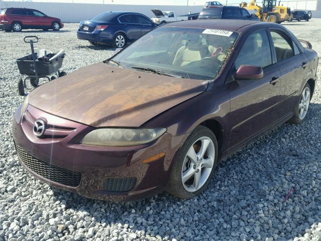 1YVHP80C585M14455 - 2008 MAZDA 6 I MAROON photo 2