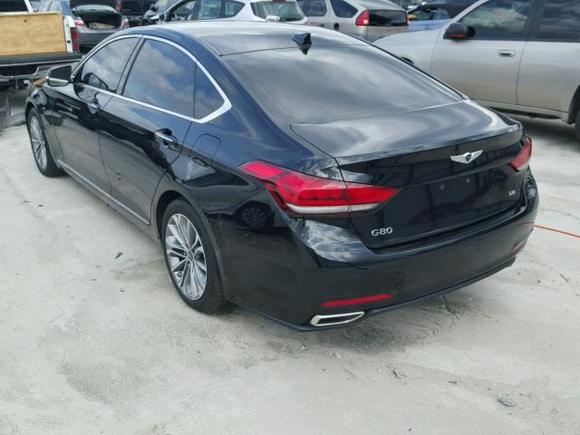 KMHGN4JE5HU202866 - 2017 GENESIS G80 BASE BLACK photo 3