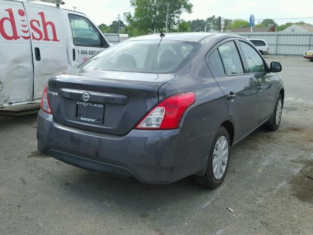 3N1CN7AP6FL820066 - 2015 NISSAN VERSA GRAY photo 4