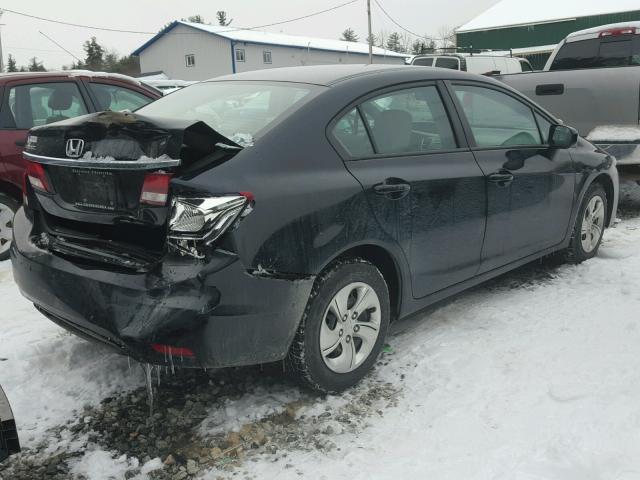 19XFB2F50EE229327 - 2014 HONDA CIVIC LX BLACK photo 4