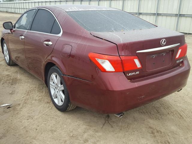 JTHBJ46G472107941 - 2007 LEXUS ES 350 BURGUNDY photo 3