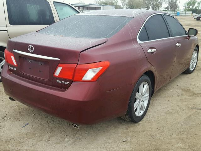 JTHBJ46G472107941 - 2007 LEXUS ES 350 BURGUNDY photo 4