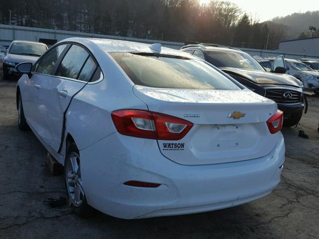 1G1BE5SM2H7243022 - 2017 CHEVROLET CRUZE LT WHITE photo 3