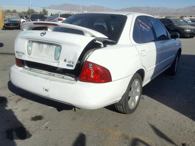 3N1CB51D26L550594 - 2006 NISSAN SENTRA 1.8 WHITE photo 4