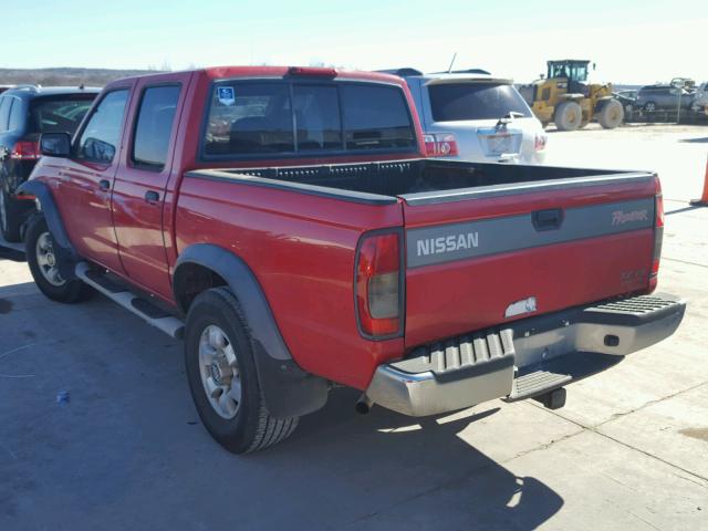 1N6ED27TXYC314218 - 2000 NISSAN FRONTIER C RED photo 3