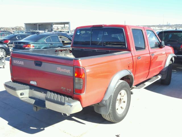 1N6ED27TXYC314218 - 2000 NISSAN FRONTIER C RED photo 4