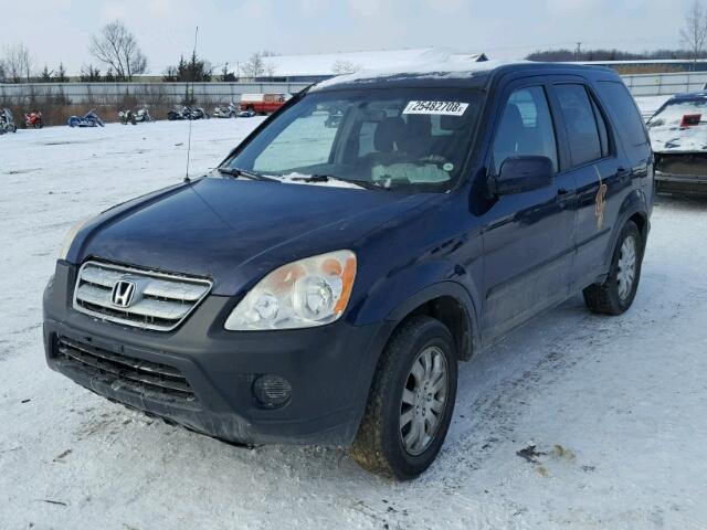 JHLRD78836C040047 - 2006 HONDA CR-V EX BLUE photo 2