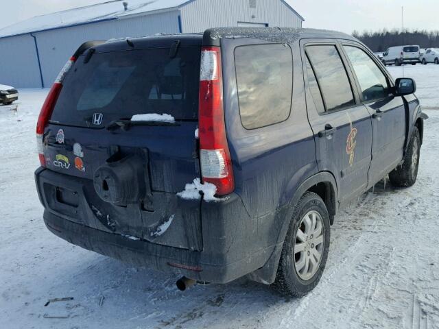 JHLRD78836C040047 - 2006 HONDA CR-V EX BLUE photo 4