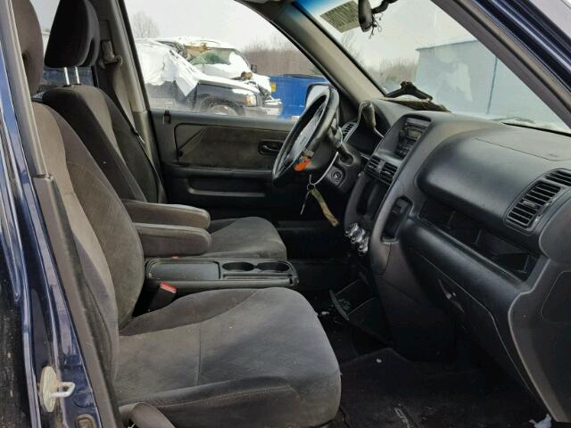 JHLRD78836C040047 - 2006 HONDA CR-V EX BLUE photo 5