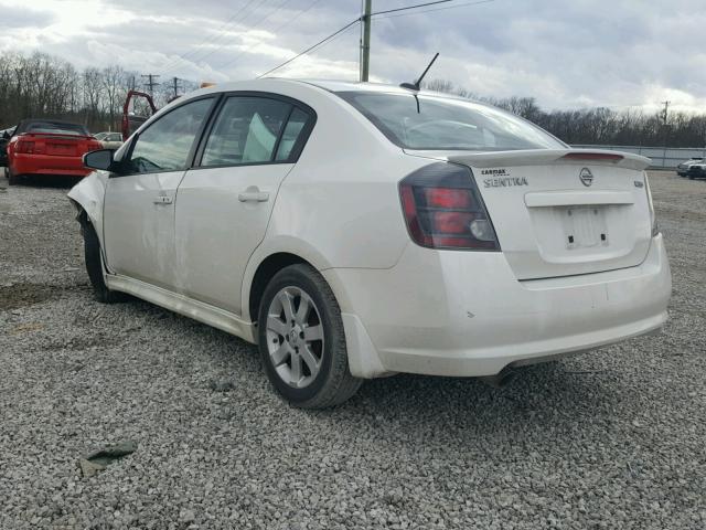 3N1AB6AP0CL758282 - 2012 NISSAN SENTRA 2.0 WHITE photo 3