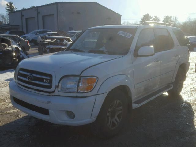 5TDZT38A73S177014 - 2003 TOYOTA SEQUOIA LI WHITE photo 2