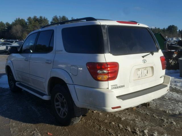 5TDZT38A73S177014 - 2003 TOYOTA SEQUOIA LI WHITE photo 3