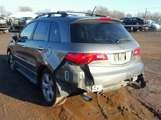 5J8TB18597A021447 - 2007 ACURA RDX TECHNO GRAY photo 3