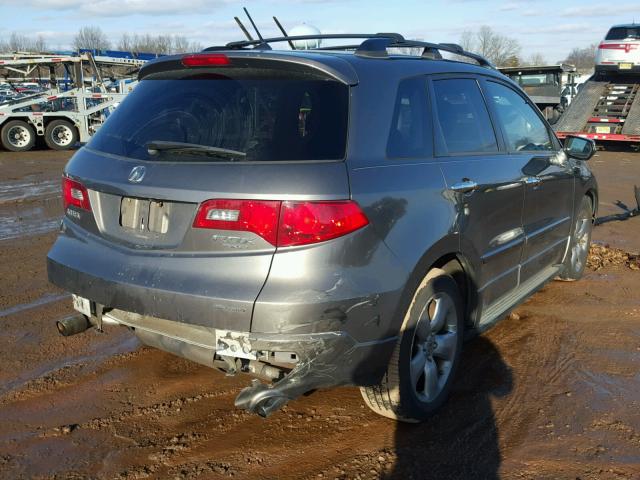 5J8TB18597A021447 - 2007 ACURA RDX TECHNO GRAY photo 4