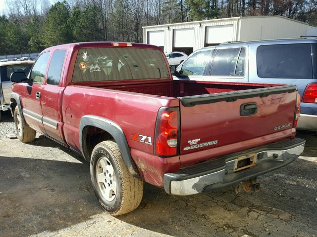 1GCEK19B25E178190 - 2005 CHEVROLET SILVERADO BURGUNDY photo 3