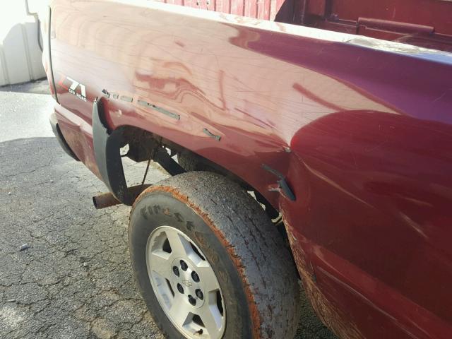 1GCEK19B25E178190 - 2005 CHEVROLET SILVERADO BURGUNDY photo 9