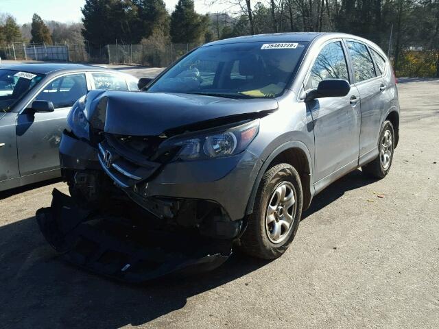 2HKRM4H34EH614027 - 2014 HONDA CR-V LX GRAY photo 2