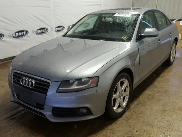 WAULF78K19N026243 - 2009 AUDI A4 2.0T QU SILVER photo 2