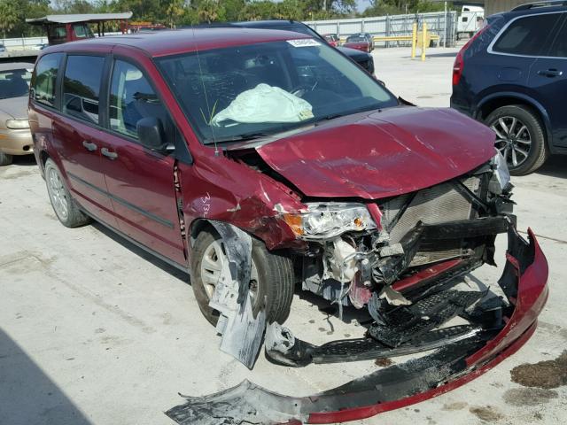 2C4RDGBG6ER345304 - 2014 DODGE GRAND CARA RED photo 1