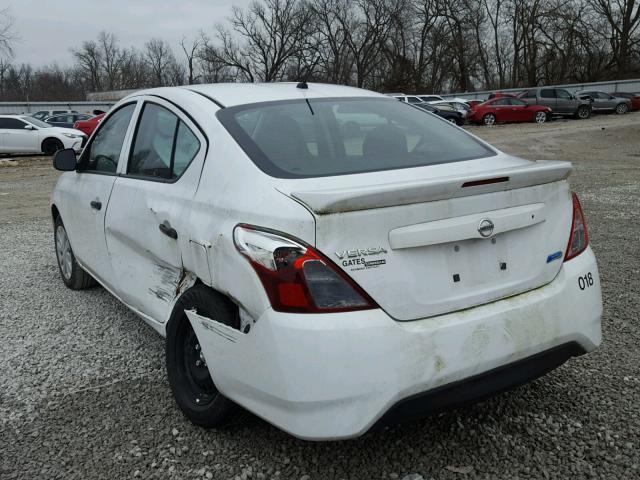 3N1CN7AP0FL882188 - 2015 NISSAN VERSA S WHITE photo 3