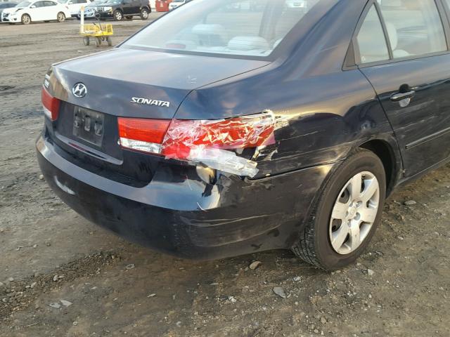 5NPET46C48H391240 - 2008 HYUNDAI SONATA GLS BLUE photo 9