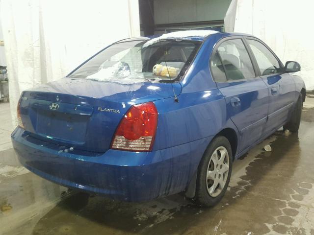 KMHDN46D36U296617 - 2006 HYUNDAI ELANTRA GL BLUE photo 4