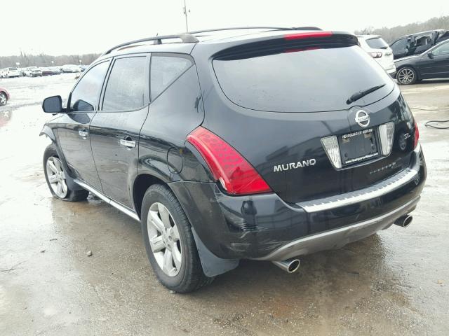 JN8AZ08T27W520771 - 2007 NISSAN MURANO SL BLACK photo 3