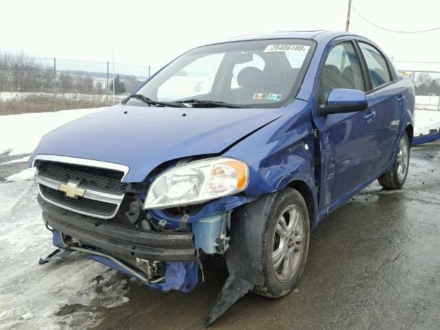 KL1TD56618B216859 - 2008 CHEVROLET AVEO BASE BLUE photo 2