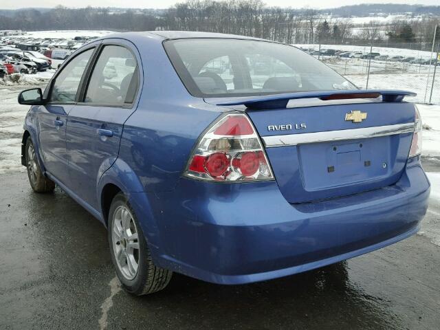 KL1TD56618B216859 - 2008 CHEVROLET AVEO BASE BLUE photo 3