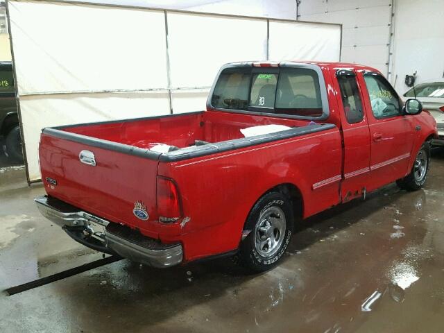 2FTDX1724VCA10508 - 1997 FORD F150 RED photo 4