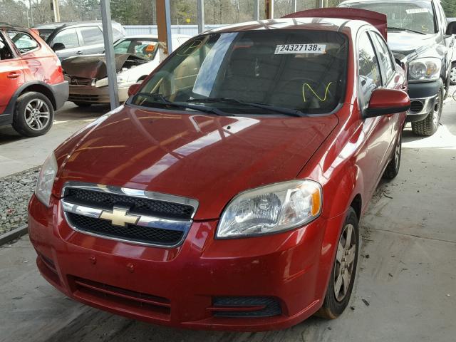 KL1TD5DE1BB135376 - 2011 CHEVROLET AVEO LS RED photo 2