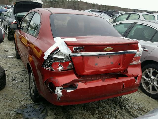 KL1TD5DE1BB135376 - 2011 CHEVROLET AVEO LS RED photo 3