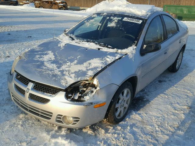 1B3ES56C45D104183 - 2005 DODGE NEON SXT SILVER photo 2