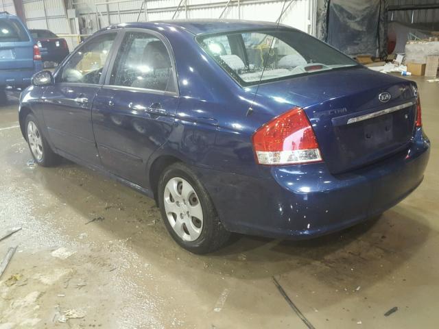 KNAFE121375448332 - 2007 KIA SPECTRA EX BLUE photo 3