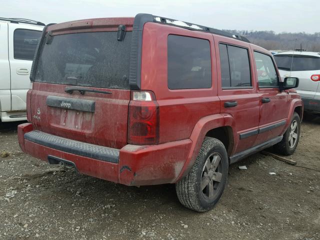 1J8HG48K46C203937 - 2006 JEEP COMMANDER RED photo 4