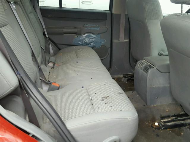 1J8HG48K46C203937 - 2006 JEEP COMMANDER RED photo 6