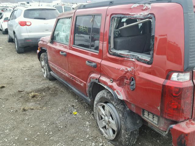 1J8HG48K46C203937 - 2006 JEEP COMMANDER RED photo 9