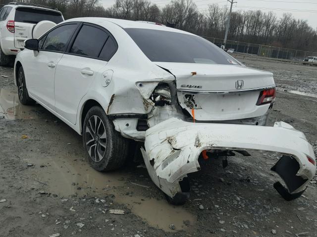 19XFB2F85EE274287 - 2014 HONDA CIVIC EX WHITE photo 3