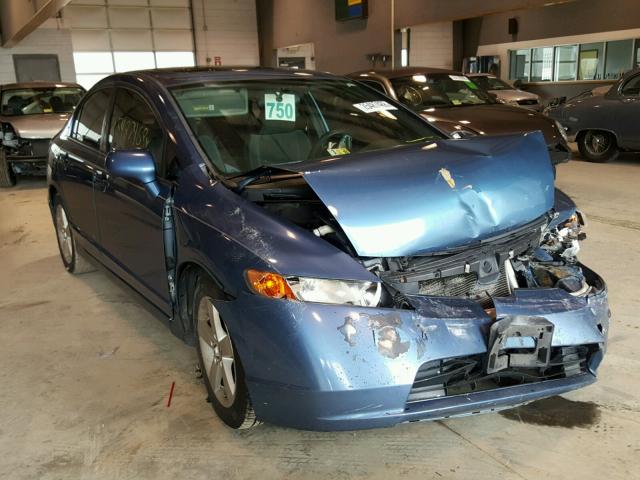 1HGFA16898L089881 - 2008 HONDA CIVIC EX BLUE photo 1