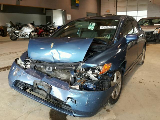 1HGFA16898L089881 - 2008 HONDA CIVIC EX ლურჯი ფოტო 2
