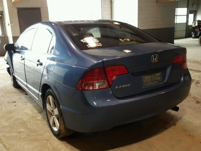1HGFA16898L089881 - 2008 HONDA CIVIC EX ლურჯი ფოტო 3