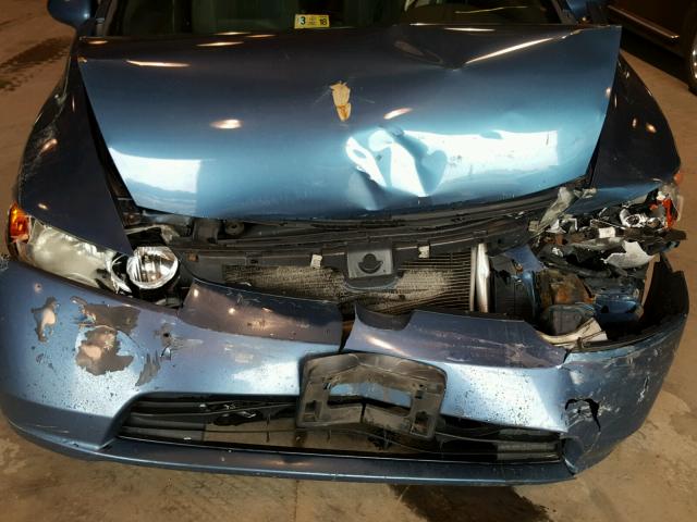 1HGFA16898L089881 - 2008 HONDA CIVIC EX BLUE photo 7