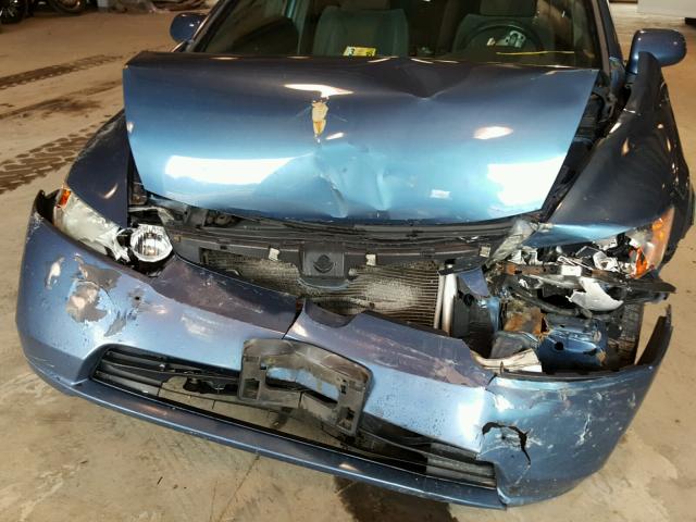 1HGFA16898L089881 - 2008 HONDA CIVIC EX BLUE photo 9