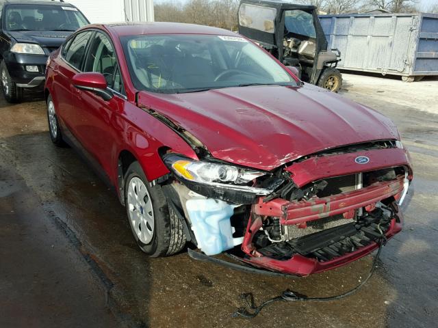 3FA6P0G74DR203008 - 2013 FORD FUSION S MAROON photo 1