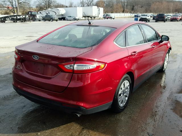 3FA6P0G74DR203008 - 2013 FORD FUSION S MAROON photo 4