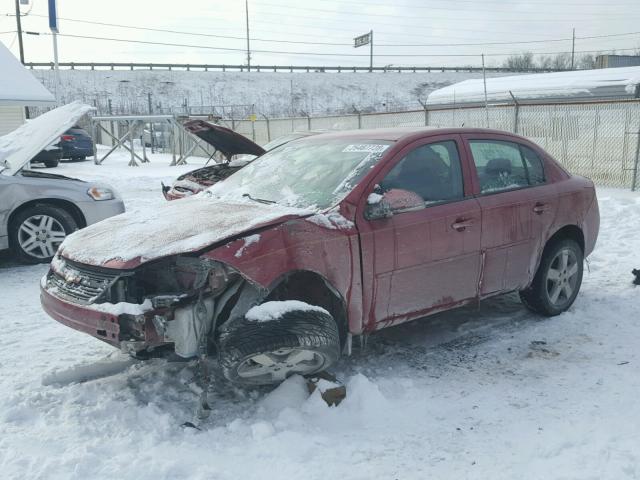 1G1AD5F50A7116423 - 2010 CHEVROLET COBALT 1LT RED photo 2