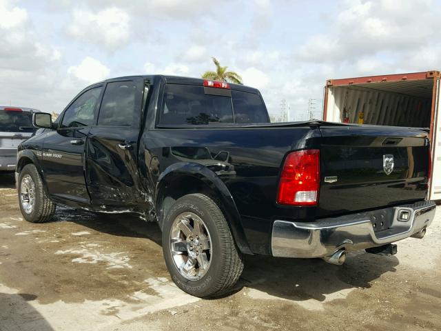 1C6RD6NT3CS197182 - 2012 DODGE RAM 1500 L BLACK photo 3