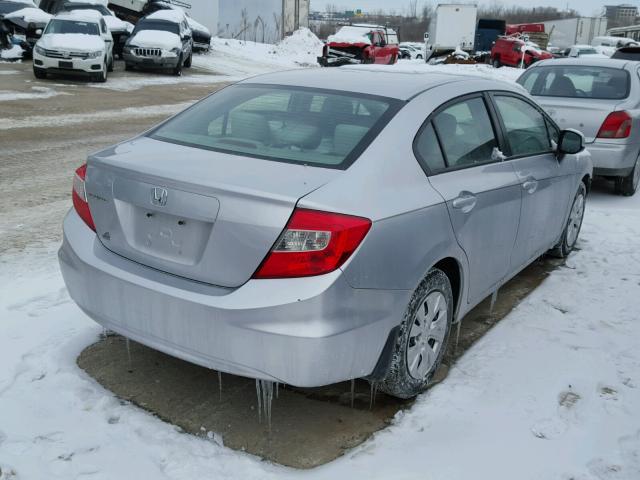 2HGFB2F53CH311992 - 2012 HONDA CIVIC LX SILVER photo 4