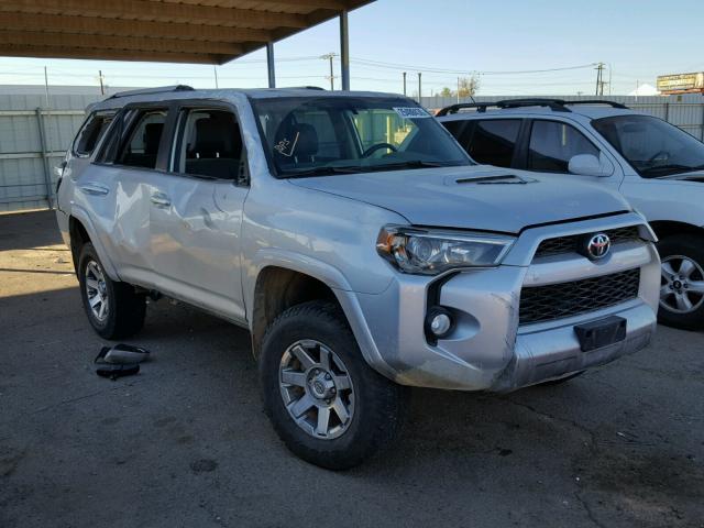 JTEBU5JR1E5165021 - 2014 TOYOTA 4RUNNER SR SILVER photo 1