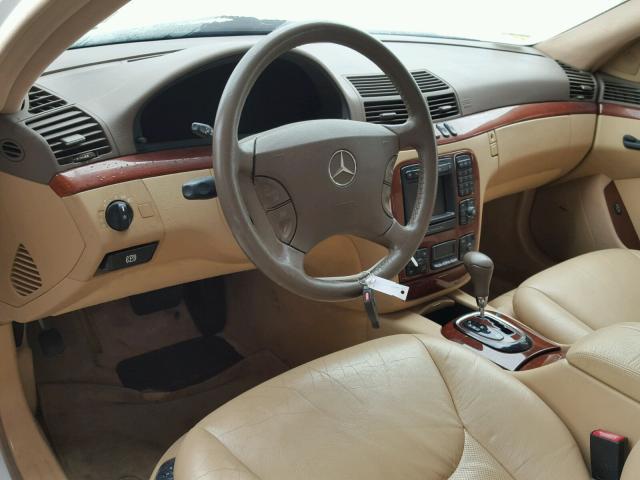 WDBNG70J6YA103480 - 2000 MERCEDES-BENZ S 430 WHITE photo 9